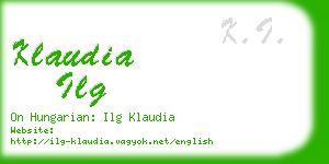 klaudia ilg business card